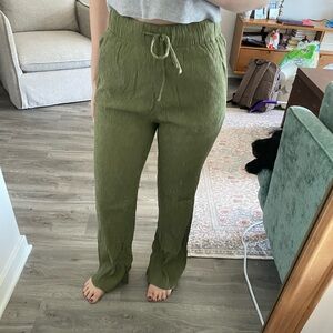 Abercrombie and fitch drawstring green pants size small